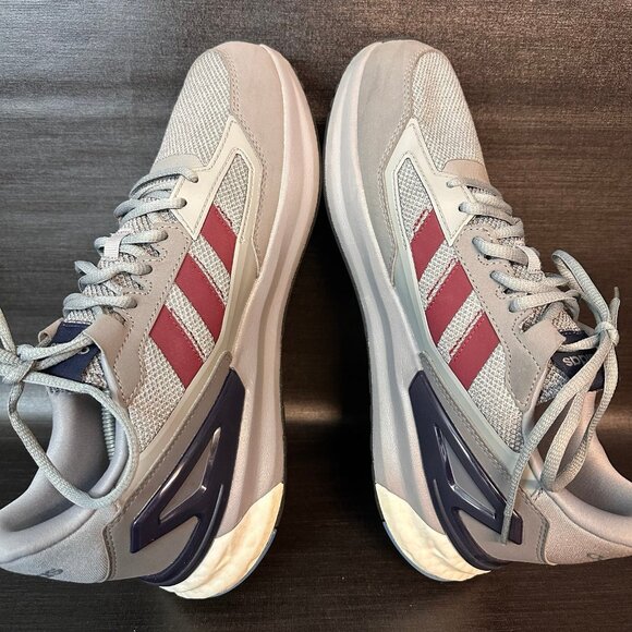 Adidas Nebzed Super Boost‎ Mens 11.5 Grey Burgundy Running Atheltic Shoes GX3138 - Picture 7 of 10